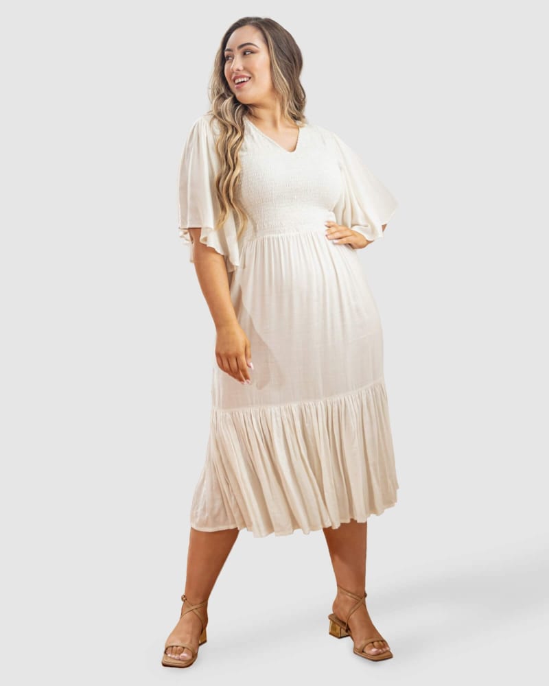 White midi dress size 16 top